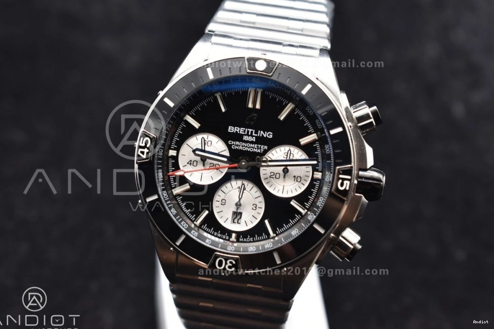 B01 Chronomat Best Bracelet Edition on Dial A7750 SS 1:1 Black 44mm SS BLSF 0423